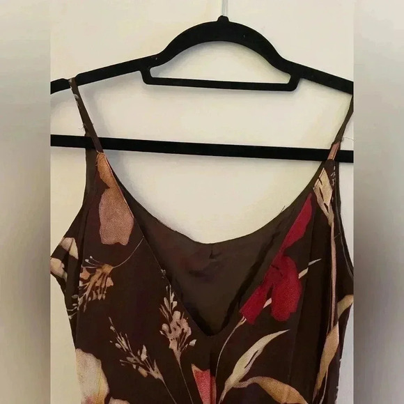 Brown Flower Print Dress​​​​​​​​​​​​​ - Picture 6 of 6